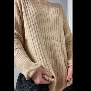 Cable Knit J. McLaughlin Sweater Size Large